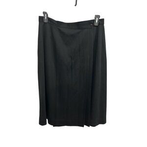 Vintage Koret Of California Wrap A-Line Pencil Skirt Black Sz 16 Career Work